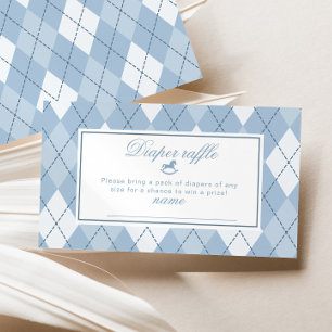 Carte D'accompagnement Vintage Rocking horse Blue Diaper billet de tirage