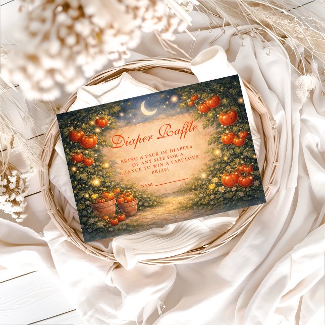 Carte D'accompagnement Vintage Tomato Garden Diapper Raffle (Créateur téléchargé)
