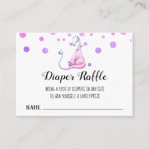Carte D'accompagnement *~* Violet mignon - Baby shower Dragon Déchets
