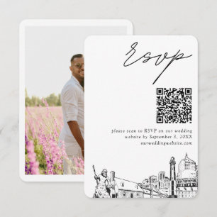 Carte D'accompagnement Virginia Beach Wedding RSVP QR Code Petit