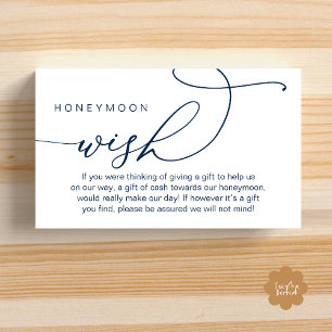 Carte D'accompagnement Vœu de lune de miel de mariage, Cadeaux de puits d