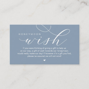 Carte D'accompagnement Vœu de lune de miel de mariage, Élégance moderne m