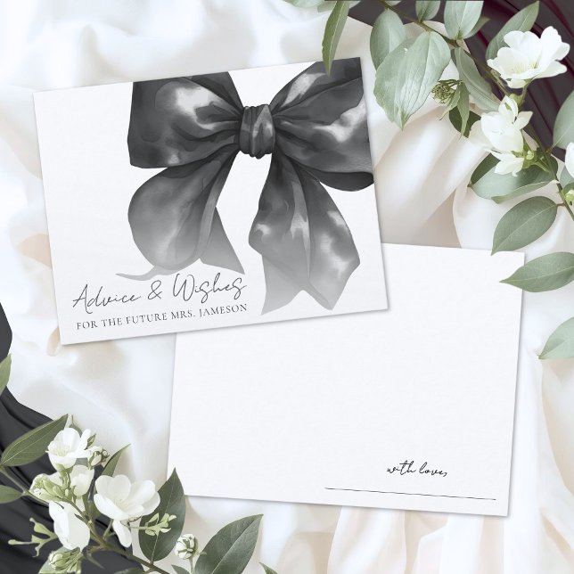 Carte D'accompagnement Vœux de condoléances Ruban noir (Enclosure Card )