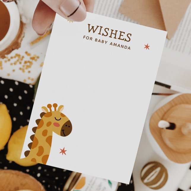 Carte D'accompagnement Voeux pour bébé. Conseils pour un safari animal en (Créateur téléchargé)