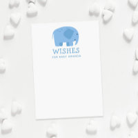 Voeux pour bébé garçon. Conseil aux éléphants bleu