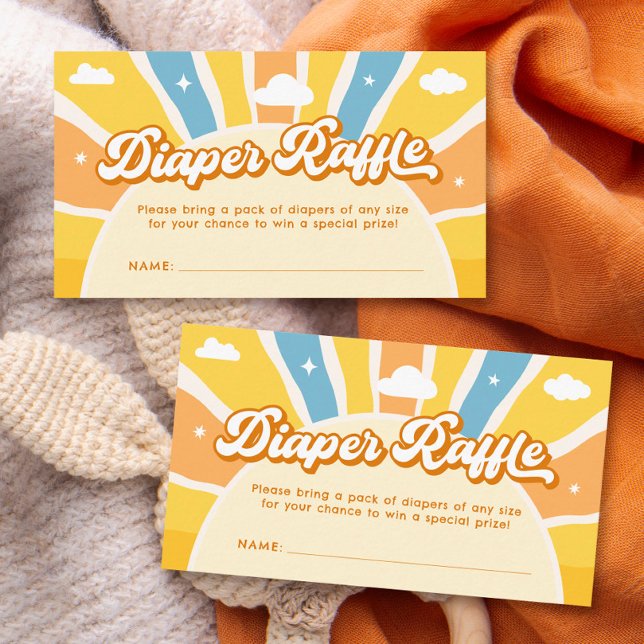 Carte D'accompagnement Voici le Baby shower Fils Raffle (Créateur téléchargé)