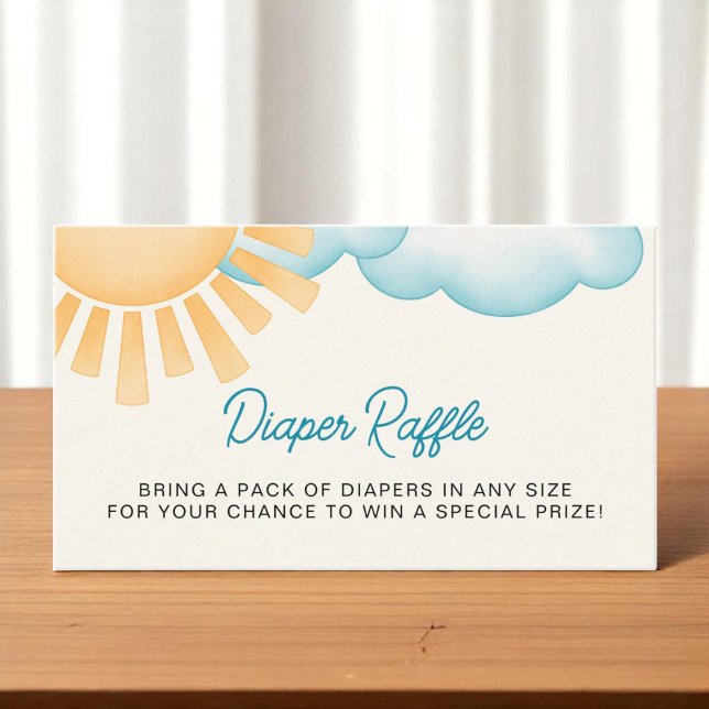 Carte D'accompagnement Voici le fils bébé petit garçon Raffle de couche (Créateur téléchargé)