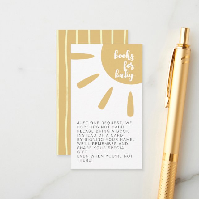 Carte D'accompagnement Voici le fils Boho Minimal Livres pour bébé (Devant/Arrière en situation)