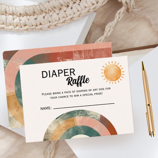 Carte D'accompagnement Voici le fils Rainbow Diaper Raffle (Créateur téléchargé)