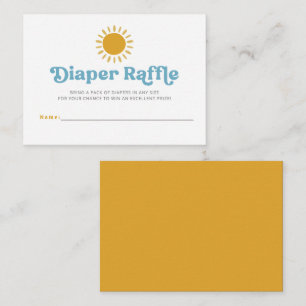 Carte D'accompagnement Voici le fils retro Baby shower Diaper Raffle