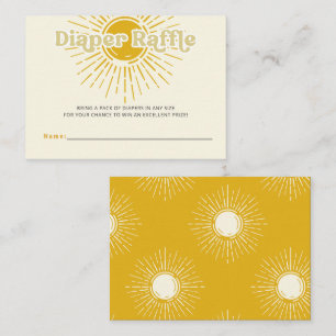 Carte D'accompagnement Voici le fils retro Baby shower Diaper Raffle