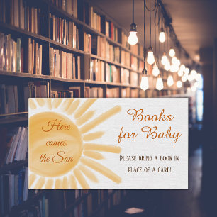 Carte D'accompagnement Voici le livre Son Sunshine pour le Baby shower