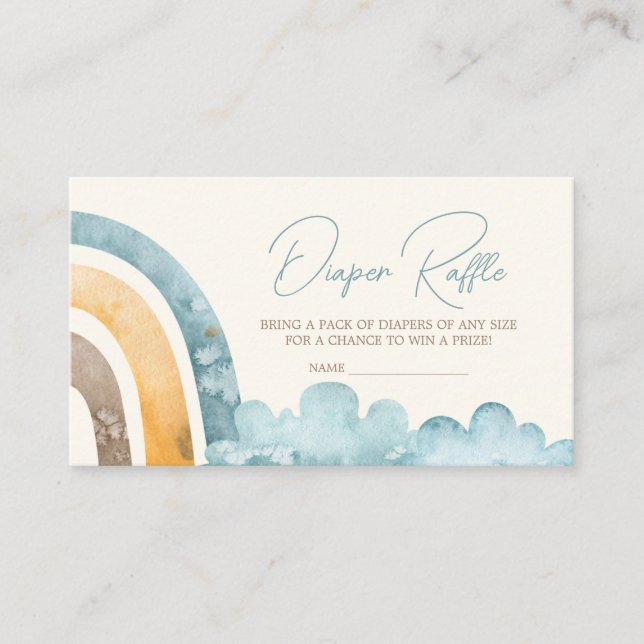 Carte D'accompagnement Voici Le Son Retro Diaper Raffle (Devant)