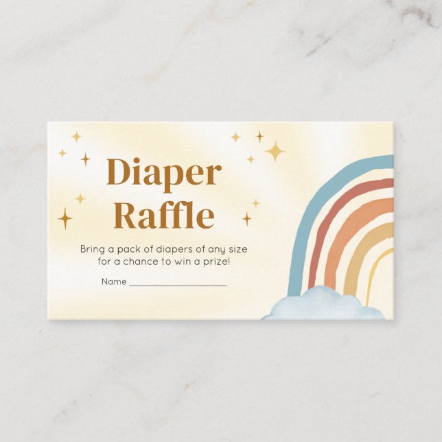 Carte D'accompagnement Voici le Son Retro Sunshine Diaper Raffle (Devant)