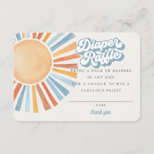 Carte D'accompagnement Voici le Son Sunshine Boy Diaper Raffle Card
