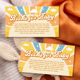 Carte D'accompagnement Voici les livres de Baby shower du Fils pour bébé