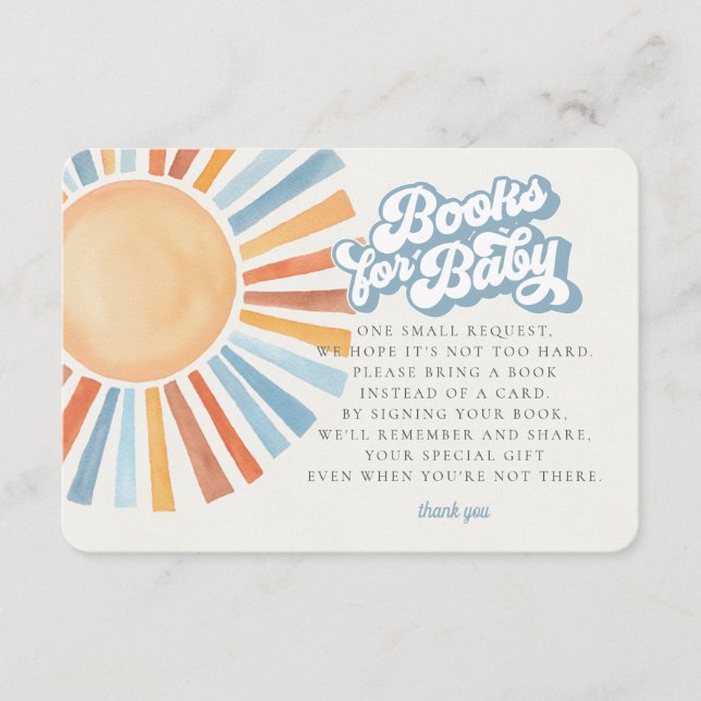 Carte D'accompagnement Voici les livres de Sunshine Son pour Baby Card (Devant)