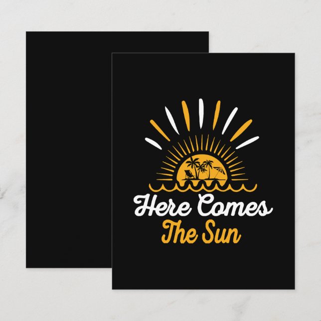 Carte D'accompagnement Voici venir le soleil (Devant / Derrière)