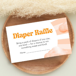Carte D'accompagnement Voici venir le soleil Baby Shower Diaper Raffle En