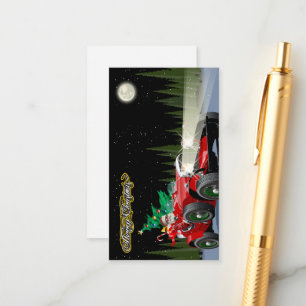 Carte D'accompagnement Voiture de Noël