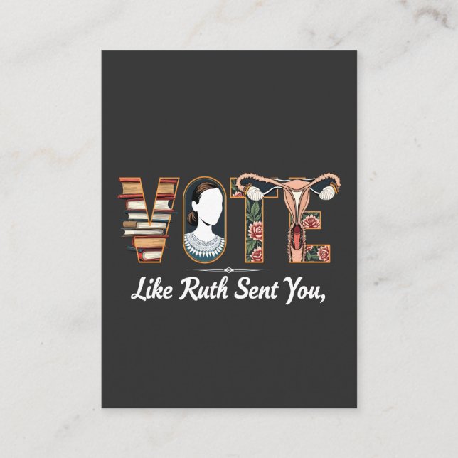 Carte D'accompagnement Voter Comme Ruth Vous A Envoyé Harris LGBTQ Égalit (Devant)