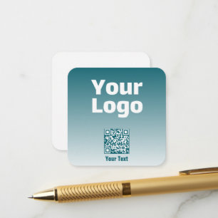 Carte D'accompagnement Votre logo avec code QR modifiable et ombre dégrad