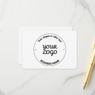Carte D'accompagnement Votre logo avec un slogan et un nom d'entreprise m
