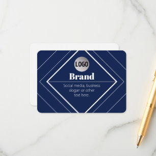 Carte D'accompagnement Votre logo et design moderne personnalisable Ble