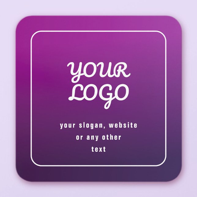 Carte D'accompagnement Votre logo et lumière élégante à Ombre violet fonc (Créateur téléchargé)