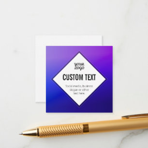 Carte D'accompagnement Votre logo et texte personnalisable Ombre violet