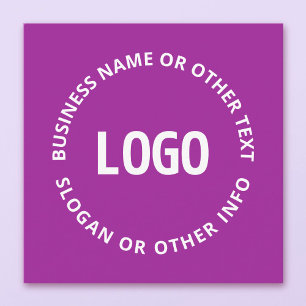 Carte D'accompagnement Votre logo et texte personnalisable Violet pourp
