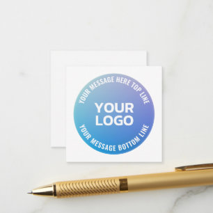 Carte D'accompagnement Votre logo Ombre de bleu à violet et texte circu