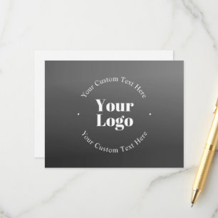 Carte D'accompagnement Votre logo ou conception d'entreprise & texte modi