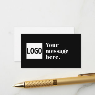 Carte D'accompagnement Votre logo ou image téléchargée & texte rétro modi