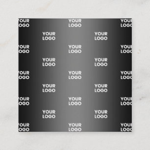 Carte D'accompagnement Votre logo simple répétitif Dégradé noir et gris
