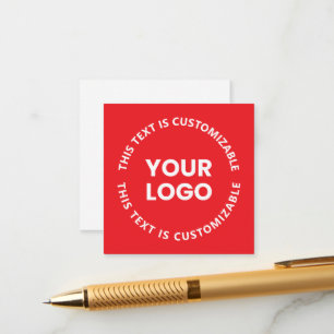 Carte D'accompagnement Votre logo/toute image téléchargée et tout texte c