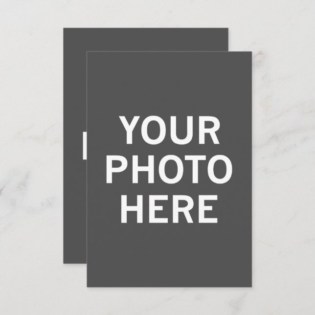 Carte D'accompagnement Votre photo ici (Devant / Derrière)