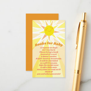 Carte D'accompagnement Vous êtes mes livres de Baby shower Sunshine pour 