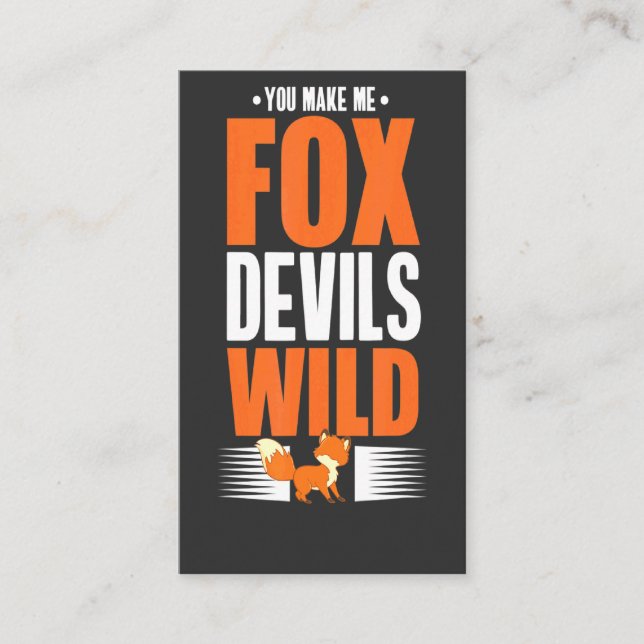 Carte D'accompagnement Vous me rendez Foxdevils fou anglais (Devant)