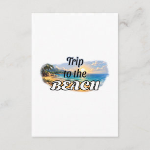 Carte D'accompagnement Voyage à la Plage Évasion au Coucher de Soleil Tro