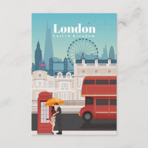 Carte D'accompagnement Voyage Art Voyage À Londres Angleterre