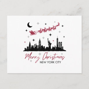 Carte D'accompagnement Voyage de Noël à New York, Joyeux Noël Nouveau 