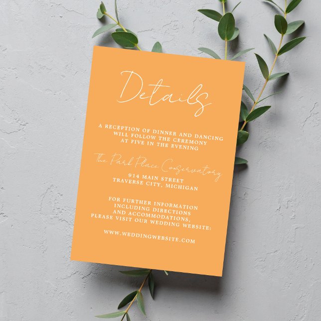 Carte D'accompagnement Vrai Simplicité 3 Script Mariage Sorbet minimal (Créateur téléchargé)