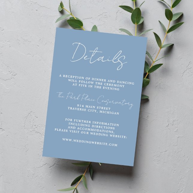 Carte D'accompagnement Vrai Simplicité 3 Script Minimal Mariage glaciaire (Créateur téléchargé)
