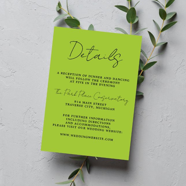Carte D'accompagnement Vrai Simplicité 3 Script Minimum Printemps Mariage (Créateur téléchargé)