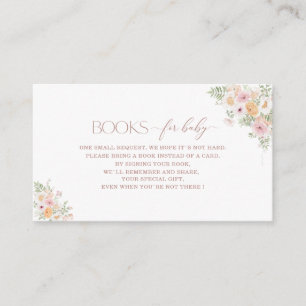 Carte D'accompagnement Watercolor Baby In Bloom Baby shower Livres pour b