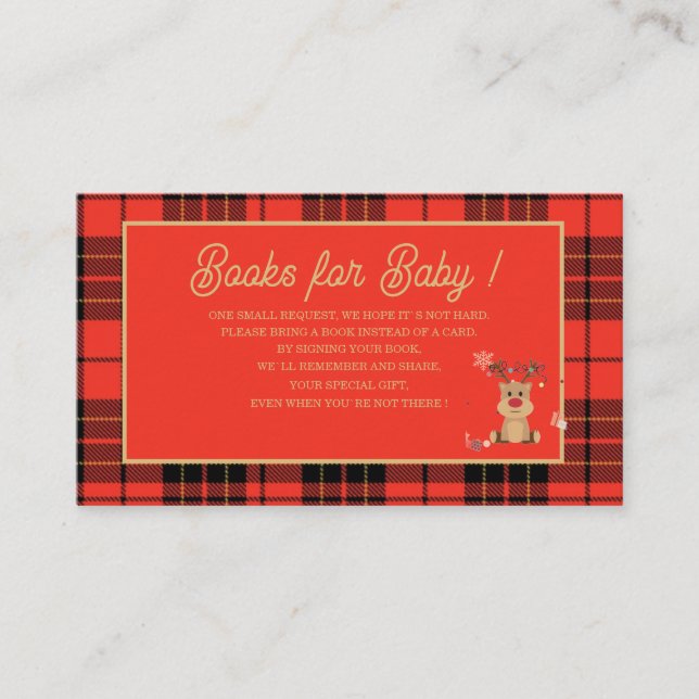 Carte D'accompagnement Watercolor baby shower books fo Enclosure Card (Devant)