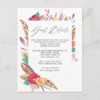 Watercolor Floral Safari Mariage Détails au sujet 