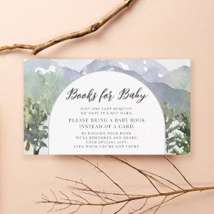 Carte D'accompagnement Watercolor Mountain Forest Arch Livres pour bébé