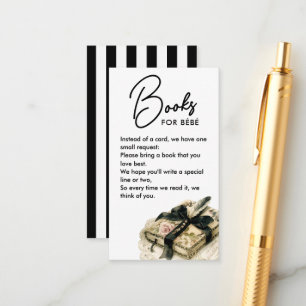 Carte D'accompagnement Watercolor Paris Theme Books Pour Le Baby shower B